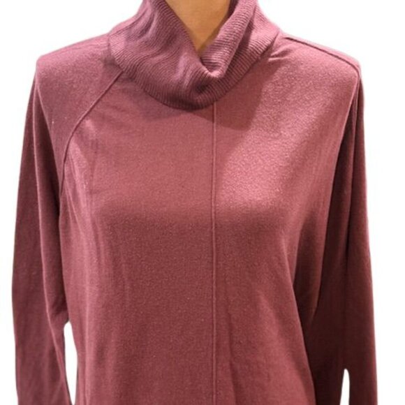 Caslon Turtleneck Tunic Turtleneck Sweater in Purple – Size Large - Picture 2 of 7